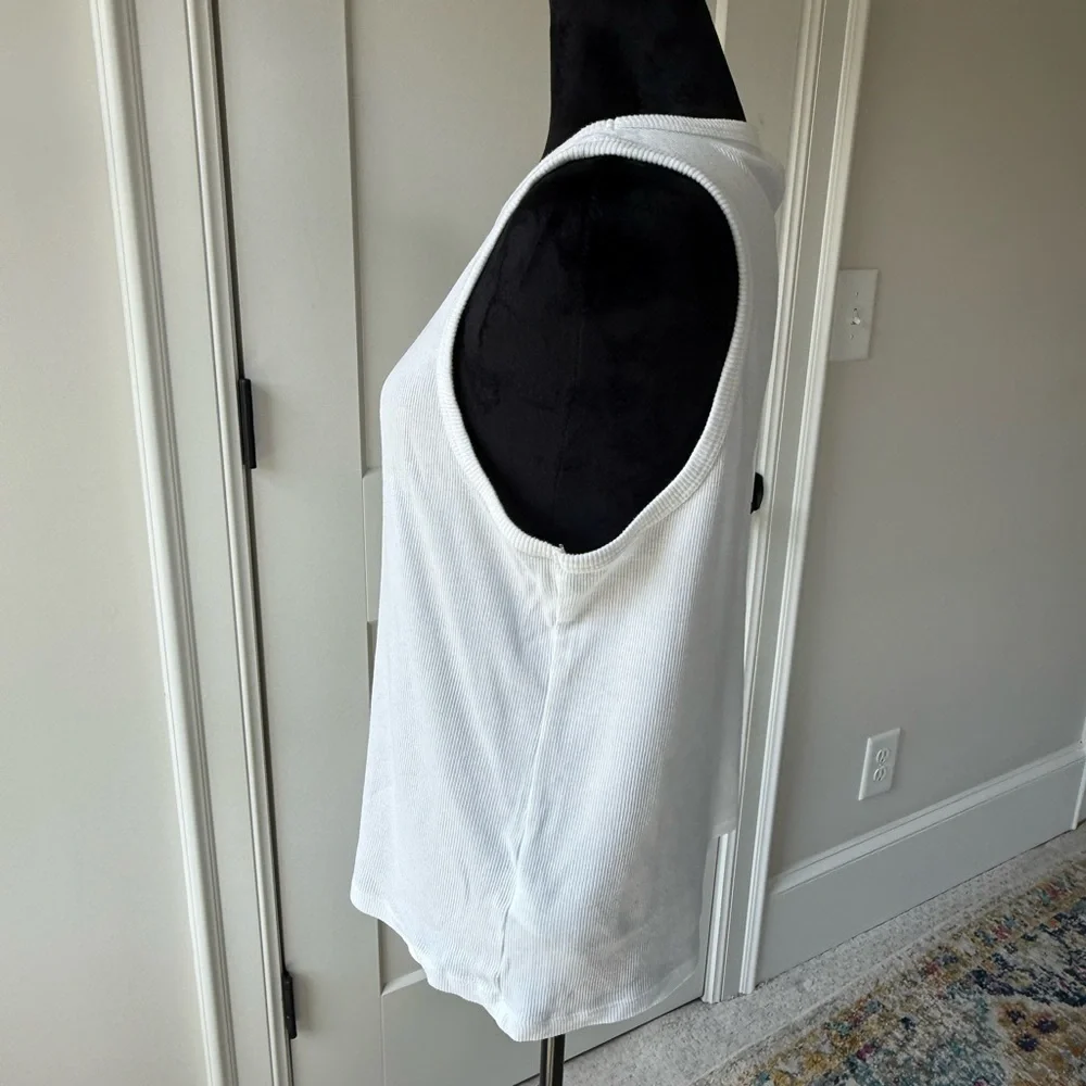 J Crew Factory | Sleeveless Tank Top | White | L - Picture 3 of 5
